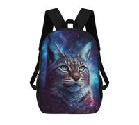 sinyumoney Cosmic Lynx Portrait-2 Rucksack Water Resistant School Bag Business Backpack for Boys/Girls/Teenagers 17inch