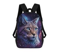 sinyumoney Cosmic Lynx Portrait Print-2 School Backpack High Secondary School Bags Casual Backpack for Girl, Teen Girls 17inch
