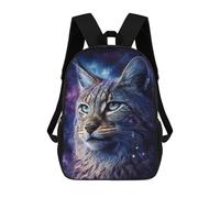 sinyumoney Cosmic Lynx Portrait Print Backpack School Bag Daypacks Business Backpack Water Resistant Bookbag for Girls Boys Teenage 17inch