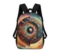 sinyumoney Cosmic Mandala Kids School Backpack School Bag 3D Printed School Bag for Boys Elementary And Middle School Students 17inch