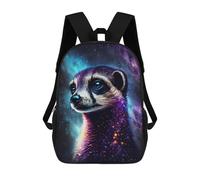 sinyumoney Cosmic Meerkat Art Print-4 Backpack School Lightweight Airport College Students Back Pack for Girl, Teen Girls 17inch