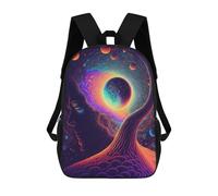 sinyumoney Cosmic Mind Journey Print Children's Backpack School Bag for Adult And Kids Travel Daypack 17inch