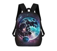 sinyumoney Cosmic Moonlit Journey Backpack School Bag Business Durable Laptop Bag for Boys/Girls/Teenagers 17inch