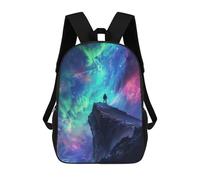 sinyumoney Cosmic Mountain Adventure School Bag 3D Printed 17inch Backpacks Fashion Kids School Backpack Rucksacks for Boys Elementary And Middle School Students