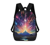 sinyumoney Cosmic Mountain Aurora Backpack School Large School Backpack for Boys for Teenage Girls Boys Women Men 17inch