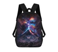 sinyumoney Cosmic Mountain Landscape 3D Printed 17inch Kids School Backpack School Bag Fashion Rucksacks for Boys Elementary And Middle School Students