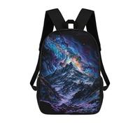 sinyumoney Cosmic Mountain Landscape Backpack School Bag High Secondary School Bags Casual Backpack - Perfect for Travel, Work And Daily Use 17inch