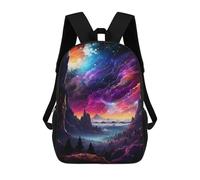 sinyumoney Cosmic Mountain Landscape Children's Backpacks 17inch School Backpack 3D Printed Bag Bookbag for Kids Travel Rucksacks Boy Girl Book Bags Kids School Bag