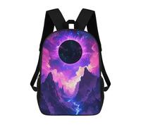 sinyumoney Cosmic Mountain Landscape School Backpack Water Resistant Computer Rucksack for Campus Outdoor Travel Sports 17inch