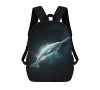 sinyumoney Cosmic Narwhal in Starry Space School Backpack Water Resistant School Bag Business Backpack for Boys/Girls/Teenagers 17inch
