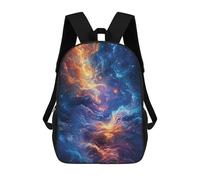 sinyumoney Cosmic Nebula Artwork Children's Backpacks School Backpack 3D Printed for Kids Travel Rucksacks Book Bags Kids 17inch School Bag