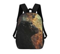 sinyumoney Cosmic Nebula Chimpanzee Backpacks Kids Student Schoolbag 3D Printed Backpacks Elementary And Middle School Students Backpacks for Boys Girls 17inch