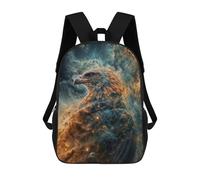 sinyumoney Cosmic Nebula Eagle 3D Printed Children's School Backpack for Kids Travel Rucksacks Book Bags Kids School Bag 17inch