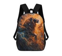 sinyumoney Cosmic Nebula Lion School Backpack Secondary Causal Travel High School Bags for Teenage Girls Boys Women Men 17inch