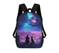 sinyumoney Cosmic Night School Backpack Lightweight Schoolbag Dayback Bookbag College for Camping Outdoor Adventures And Daily Travel 17inch