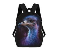 sinyumoney Cosmic Ostrich Portrait-1 Rucksack Water Resistant Travel Backpack Computer Bag for Teenage Girls Boys Women Men 17inch