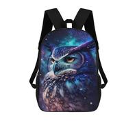 sinyumoney Cosmic Owl Art Print-16 Backpack School Lightweight Airport College Students Back Pack for School/Work/Travel 17inch