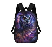 sinyumoney Cosmic Owl Art Print-5 School Backpack Lightweight Schoolbag Dayback Bookbag College for Camping Outdoor Adventures And Daily Travel 17inch
