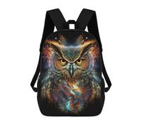 sinyumoney Cosmic Owl Portrait Rucksack Fashion Stationery Backpack Waterproof Casual Daypacks for Teenage Girls Boys Women Men 17inch