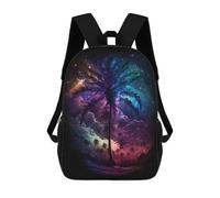 sinyumoney Cosmic Palm Night Sky Backpack School Rucksack Casual Daypacks School Work Travel Bag for Men, Women & Teenage Boys 17inch