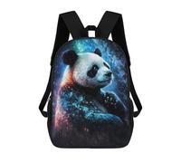 sinyumoney Cosmic Panda Art Print-10 17 Inch Backpacks Kids Schoolbag,3D Printed Elementary And Middle School Students Backpacks for Boys Girls