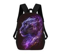 sinyumoney Cosmic Panther Face School Backpack Water Resistant Travel Backpack Computer Bag for School/Work/Travel 17inch