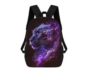 sinyumoney Cosmic Panther Face School Backpack Water Resistant Travel Backpack Computer Bag for School/Work/Travel 17inch