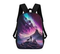 sinyumoney Cosmic Pathways Landscape Backpack Kids School Backpack School Bag 3D Printed Fashion School Bag for Boys Elementary And Middle School Student 17inch