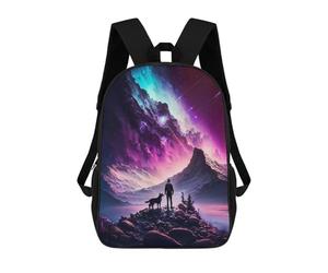 sinyumoney Cosmic Pathways Landscape Backpack Kids School Backpack School Bag 3D Printed Fashion School Bag for Boys Elementary And Middle School Student 17inch