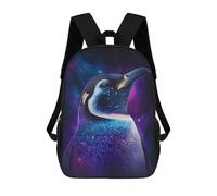 sinyumoney Cosmic Penguin Art Print-5 Backpack School Daypacks Business Backpack Water Resistant Bookbag for Camping Outdoor Adventures And Daily Travel 17inch