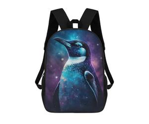 sinyumoney Cosmic Penguin Art Print-6 School Bags School Secondary High School College Backpack Travel for Girl, Teen Girls 17inch