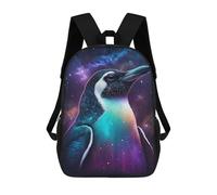 sinyumoney Cosmic Penguin Art Print-8 Rucksack Business Laptop Rucksack Bag Unisex Casual Daypack for Girls Boys Teenage 17inch