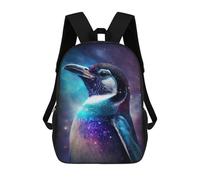 sinyumoney Cosmic Penguin Art Print School Backpack Lightweight Airport College Students Back Pack for Girls Boys Teenage 17inch