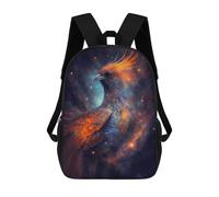sinyumoney Cosmic Phoenix Art Print School Backpack Lightweight Airport College Students Back Pack for Girls Boys Teenage 17inch
