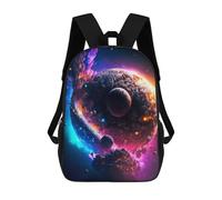 sinyumoney Cosmic Planet Collision Backpacks Kids School Backpack School Bag 3D Printed School Bag for Boys Elementary And Middle School Students 17inch