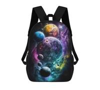 sinyumoney Cosmic Planets Painting Children's 17 Inch School Backpack 3D Printed Cool Knapsack for Kids Travel Rucksacks Book Bags Kids School Bag