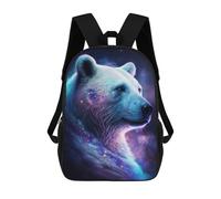 sinyumoney Cosmic Polar Bear Art Print-1 Backpack School Bag Business Durable Laptop Bag for Campus Outdoor Travel Sports 17inch