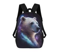sinyumoney Cosmic Polar Bear Art Print-7 Rucksack School Secondary High School College Backpack Travel for Campus Outdoor Travel Sports 17inch