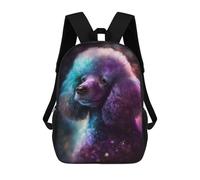 sinyumoney Cosmic Poodle Art Print-12 Backpack School Daypacks Business Backpack Water Resistant Bookbag for Camping Outdoor Adventures And Daily Travel 17inch