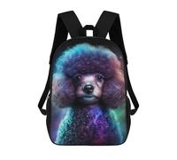 sinyumoney Cosmic Poodle Art Print-18 School Backpack Lightweight Airport College Students Back Pack for Girls Boys Teenage 17inch