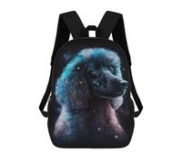 sinyumoney Cosmic Poodle Portrait-1 Backpack School Bag High Secondary School Bags Casual Backpack for Teenage Girls Boys Women Men 17inch