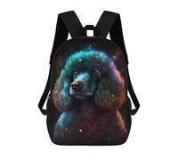 sinyumoney Cosmic Poodle Portrait-2 Backpack School Bag High Secondary School Bags Casual Backpack for Teenage Girls Boys Women Men 17inch