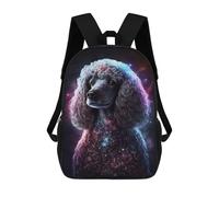 sinyumoney Cosmic Poodle Portrait Backpack School Bag Travel College Rucksack Backpacks for Girl, Teen Girls 17inch