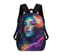 sinyumoney Cosmic Portrait Art Backpack Cartoon Plush Bag, 3D Backpack for Kids School Bag Birthday Gift Idea for Boys And Girls 17inch