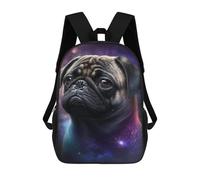 sinyumoney Cosmic Pug Portrait-6 Rucksack Water Resistant Travel Backpack Computer Bag for Campus Outdoor Travel Sports 17inch