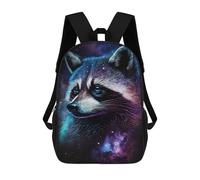 sinyumoney Cosmic Raccoon Art Print-10 School Backpack for Girls 17inch Casual Daypack Lightweight Rucksack Boy Girl Backpack for Middle School Students