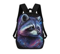sinyumoney Cosmic Raccoon Art Print-17 Backpack School Bag Large School Backpack for Boys - Perfect for Travel, Work And Daily Use 17inch