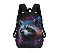 sinyumoney Cosmic Raccoon Art Print-18 Backpack School Daypacks Business Backpack Water Resistant Bookbag for Boys/Girls/Teenagers 17inch