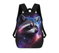 sinyumoney Cosmic Raccoon Art Print-23 Backpack School Computer Rucksack for School/Work/Travel- Perfect for Travel, Work And Daily Use 17inch