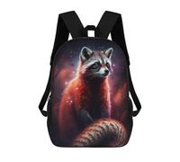 sinyumoney Cosmic Raccoon Art Print-38 Backpack School Lightweight Airport College Students Back Pack for School/Work/Travel 17inch